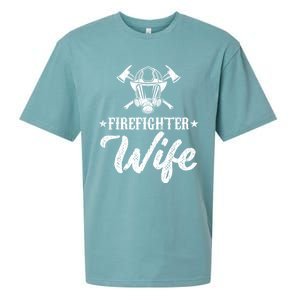 Firefighter Wife Funny Fire Fire Truck Graphic Cool Gift Sueded Cloud Jersey T-Shirt