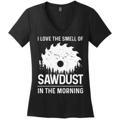 Funny Woodworking For Wo Woodworker Carpenter Carving Women's V-Neck T-Shirt