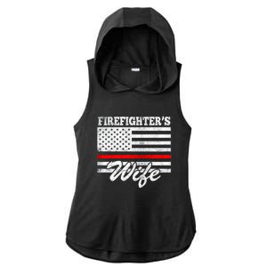 Firefighter's Wife Gift Ladies PosiCharge Tri-Blend Wicking Draft Hoodie Tank