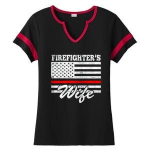 Firefighter's Wife Gift Ladies Halftime Notch Neck Tee