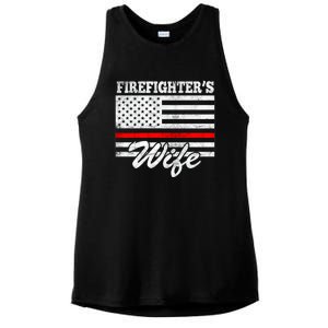 Firefighter's Wife Gift Ladies PosiCharge Tri-Blend Wicking Tank