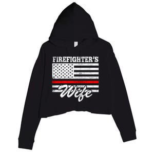 Firefighter's Wife Gift Crop Fleece Hoodie