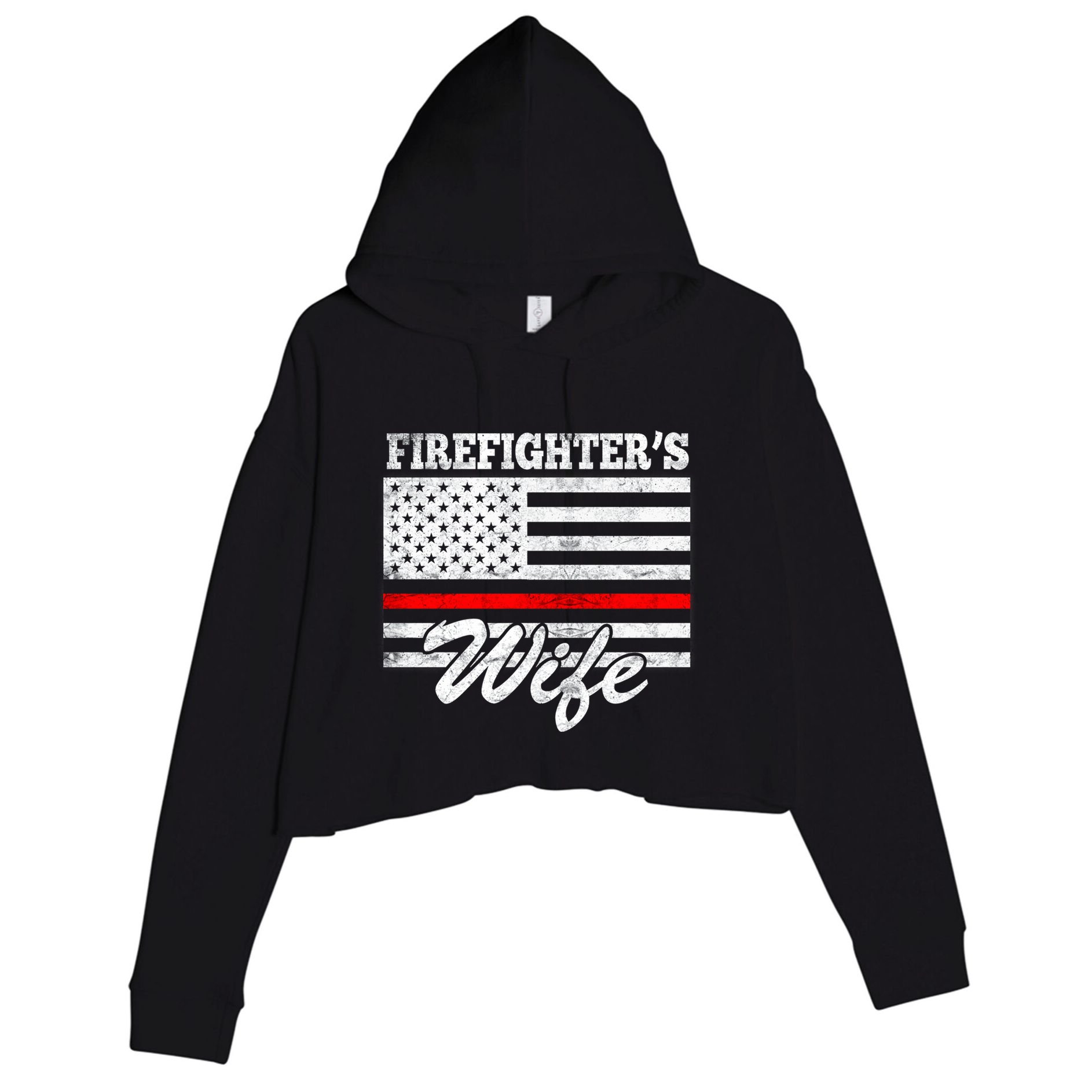 Firefighter's Wife Gift Crop Fleece Hoodie