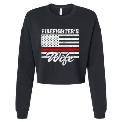 Firefighter's Wife Gift Cropped Pullover Crew