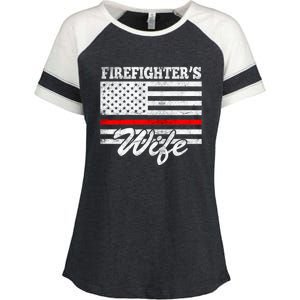 Firefighter's Wife Gift Enza Ladies Jersey Colorblock Tee