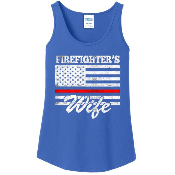 Firefighter's Wife Gift Ladies Essential Tank