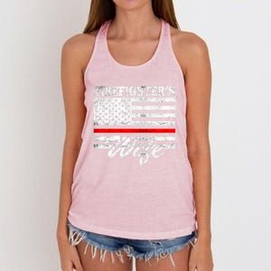 Firefighter's Wife Gift Women's Knotted Racerback Tank