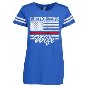 Firefighter's Wife Gift Enza Ladies Jersey Football T-Shirt