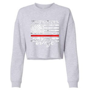 Firefighter's Wife Gift Cropped Pullover Crew