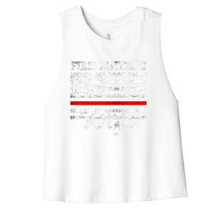 Firefighter's Wife Gift Women's Racerback Cropped Tank