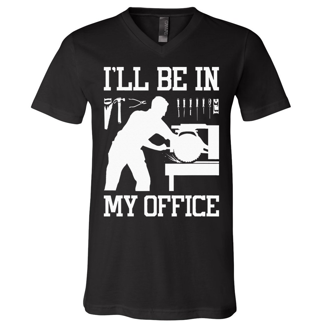 Funny Woodworking Gift For Wo Carpentry Woodworker V-Neck T-Shirt