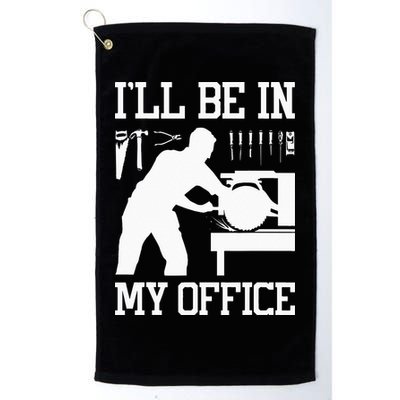 Funny Woodworking Gift For Wo Carpentry Woodworker Golf Towel