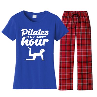 Fitness Workout Gym Yoga Pilates Is My Happy Hour Gift Women's Flannel Pajama Set