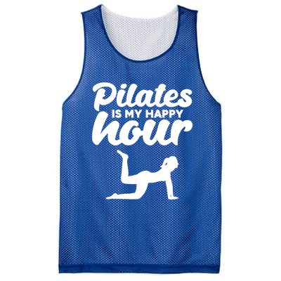 Fitness Workout Gym Yoga Pilates Is My Happy Hour Gift Mesh Reversible Basketball Jersey Tank