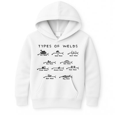 Funny Welding Gifts Ten Types Of Welds Welding Humor Kids Hoodie