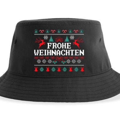 Frohe Weihnachten German Merry Christmas Holidays Germany Sustainable Bucket Hat