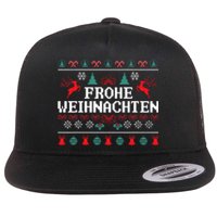 Frohe Weihnachten German Merry Christmas Holidays Germany Flat Bill Trucker Hat