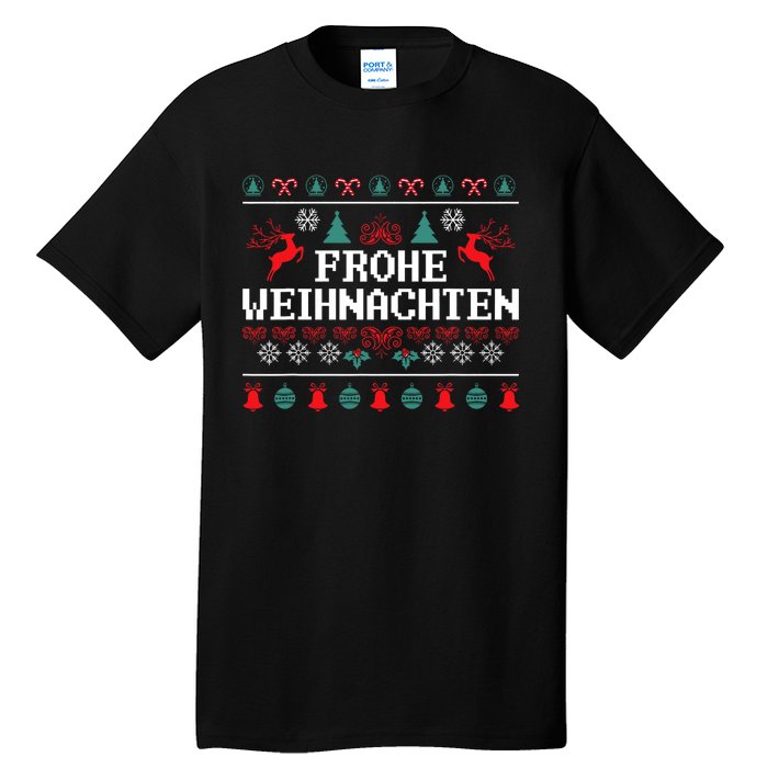 Frohe Weihnachten German Merry Christmas Holidays Germany Tall T-Shirt