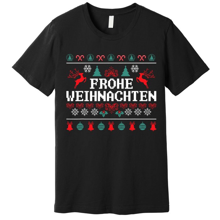 Frohe Weihnachten German Merry Christmas Holidays Germany Premium T-Shirt