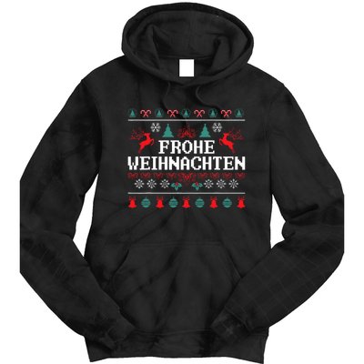 Frohe Weihnachten German Merry Christmas Holidays Germany Tie Dye Hoodie