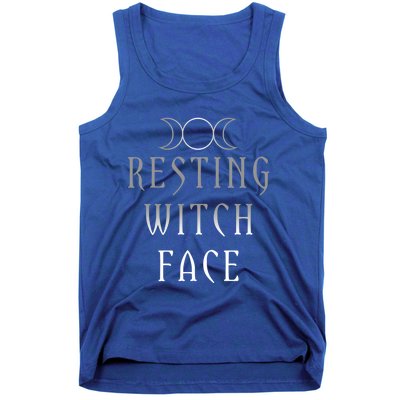 Funny Wiccan Goddess Moon Resting Witch Face Pagan Gift Tank Top