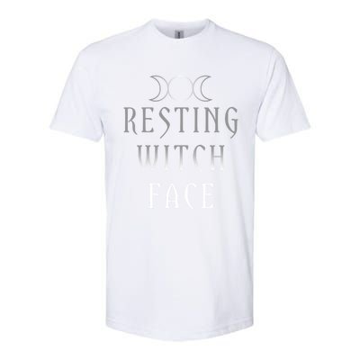 Funny Wiccan Goddess Moon Resting Witch Face Pagan Gift Softstyle CVC T-Shirt