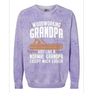 Funny Woodworking Grandpa Dad Colorblast Crewneck Sweatshirt