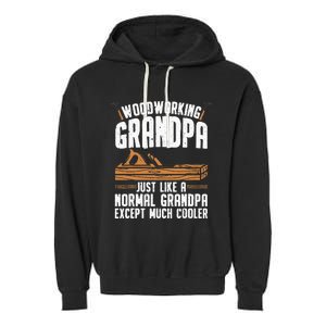 Funny Woodworking Grandpa Dad Garment-Dyed Fleece Hoodie