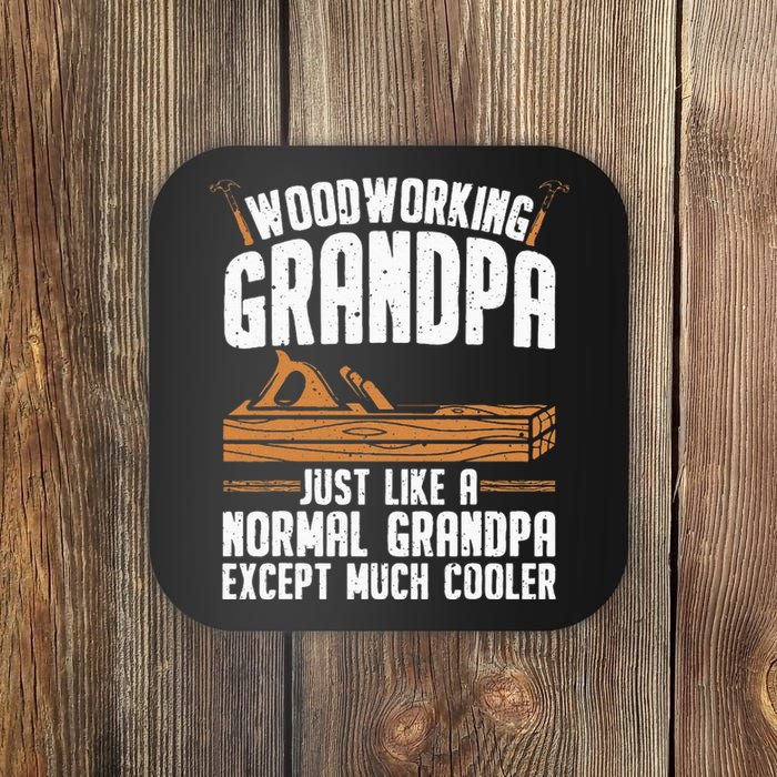 Funny Woodworking Grandpa Dad Coaster