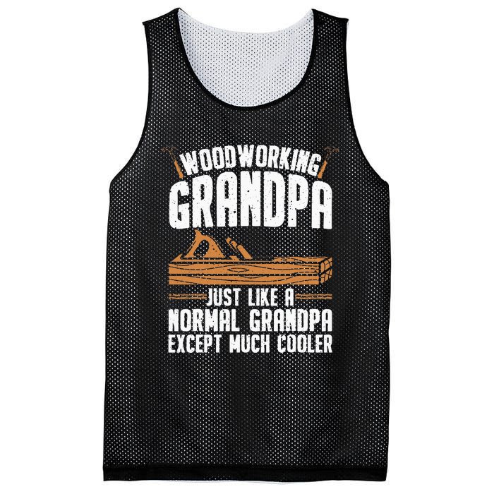 Funny Woodworking Grandpa Dad Mesh Reversible Basketball Jersey Tank