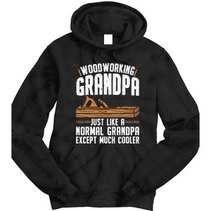 Funny Woodworking Grandpa Dad Tie Dye Hoodie