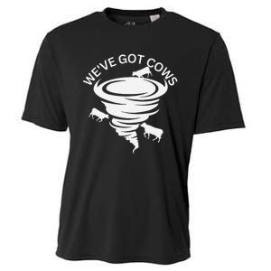 Funny WeVe Got Cows Tornado Storm Chaser Cooling Performance Crew T-Shirt