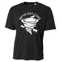 Funny WeVe Got Cows Tornado Storm Chaser Cooling Performance Crew T-Shirt