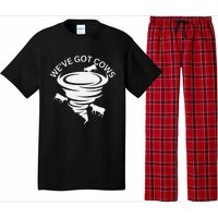 Funny WeVe Got Cows Tornado Storm Chaser Pajama Set