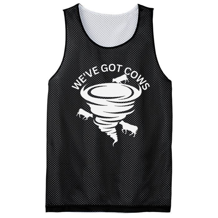 Funny WeVe Got Cows Tornado Storm Chaser Mesh Reversible Basketball Jersey Tank