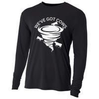 Funny WeVe Got Cows Tornado Storm Chaser Cooling Performance Long Sleeve Crew