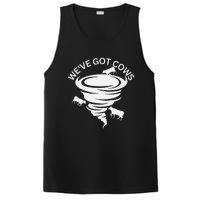 Funny WeVe Got Cows Tornado Storm Chaser PosiCharge Competitor Tank