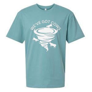 Funny WeVe Got Cows Tornado Storm Chaser Sueded Cloud Jersey T-Shirt