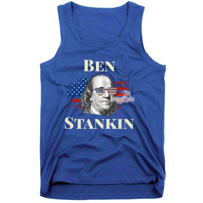 Funny Weed Gift American Flag 4th Of July Ben Drankin Gift Tank Top