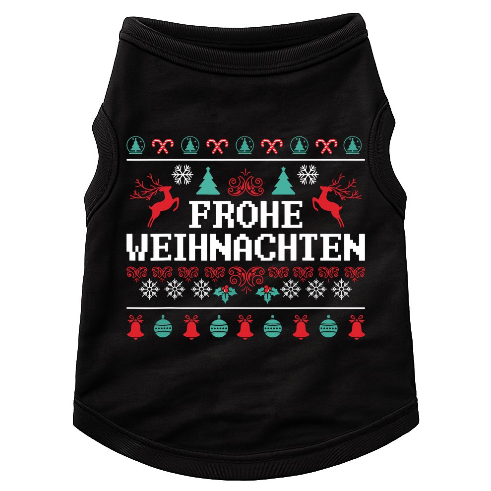 Frohe Weihnachten German Merry Christmas Holidays Germany Doggie Tank