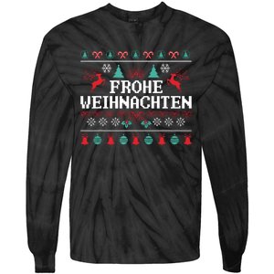 Frohe Weihnachten German Merry Christmas Holidays Germany Tie-Dye Long Sleeve Shirt