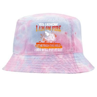 Funny Welder Gifts - Yes I Know I Am On Fire Tie-Dyed Bucket Hat