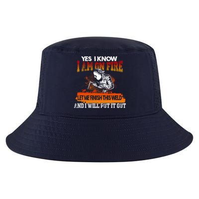 Funny Welder Gifts - Yes I Know I Am On Fire Cool Comfort Performance Bucket Hat