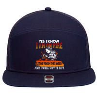 Funny Welder Gifts - Yes I Know I Am On Fire 7 Panel Mesh Trucker Snapback Hat