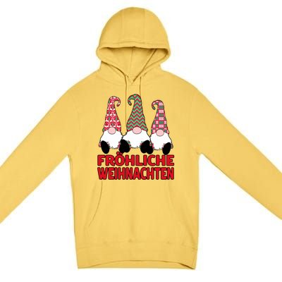 FröHliche Weihnachten Ger Christmas Nordic Gnomes Gift Premium Pullover Hoodie