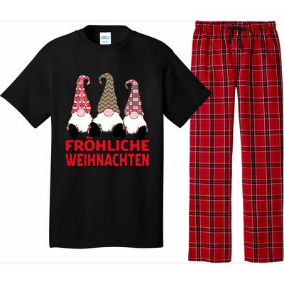 FröHliche Weihnachten Ger Christmas Nordic Gnomes Gift Pajama Set