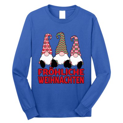 FröHliche Weihnachten Ger Christmas Nordic Gnomes Gift Long Sleeve Shirt