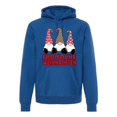 FröHliche Weihnachten Ger Christmas Nordic Gnomes Gift Premium Hoodie