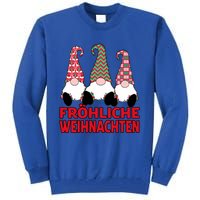 FröHliche Weihnachten Ger Christmas Nordic Gnomes Gift Tall Sweatshirt