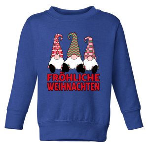 FröHliche Weihnachten Ger Christmas Nordic Gnomes Gift Toddler Sweatshirt